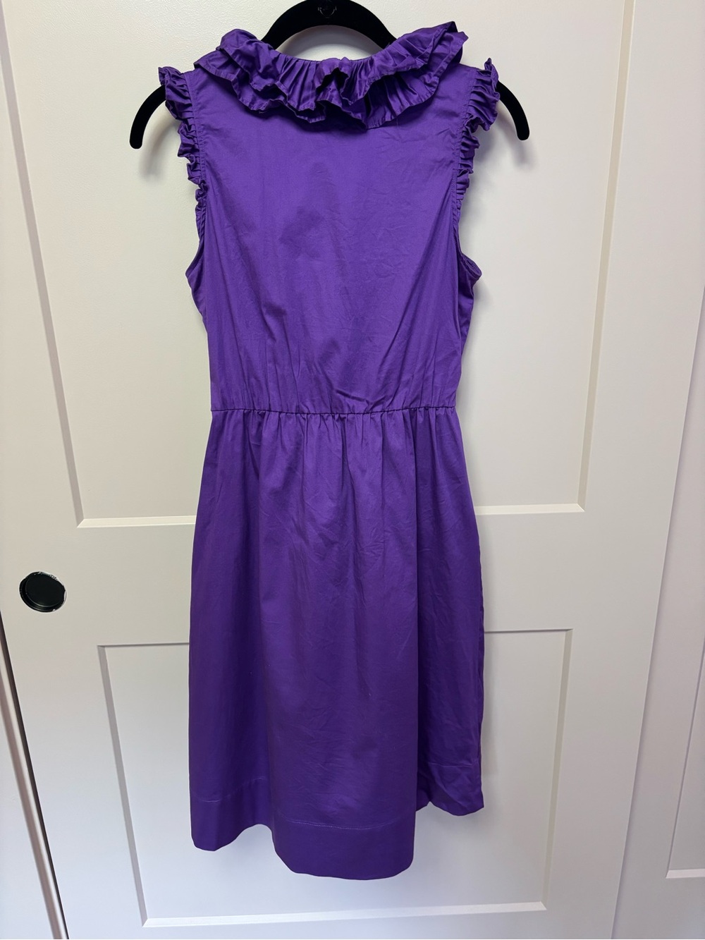 Y2K Vintage 2000s Max & Cleo Purple Ruffle V-Neck Sleeveless Dress - Picture 5 of 7